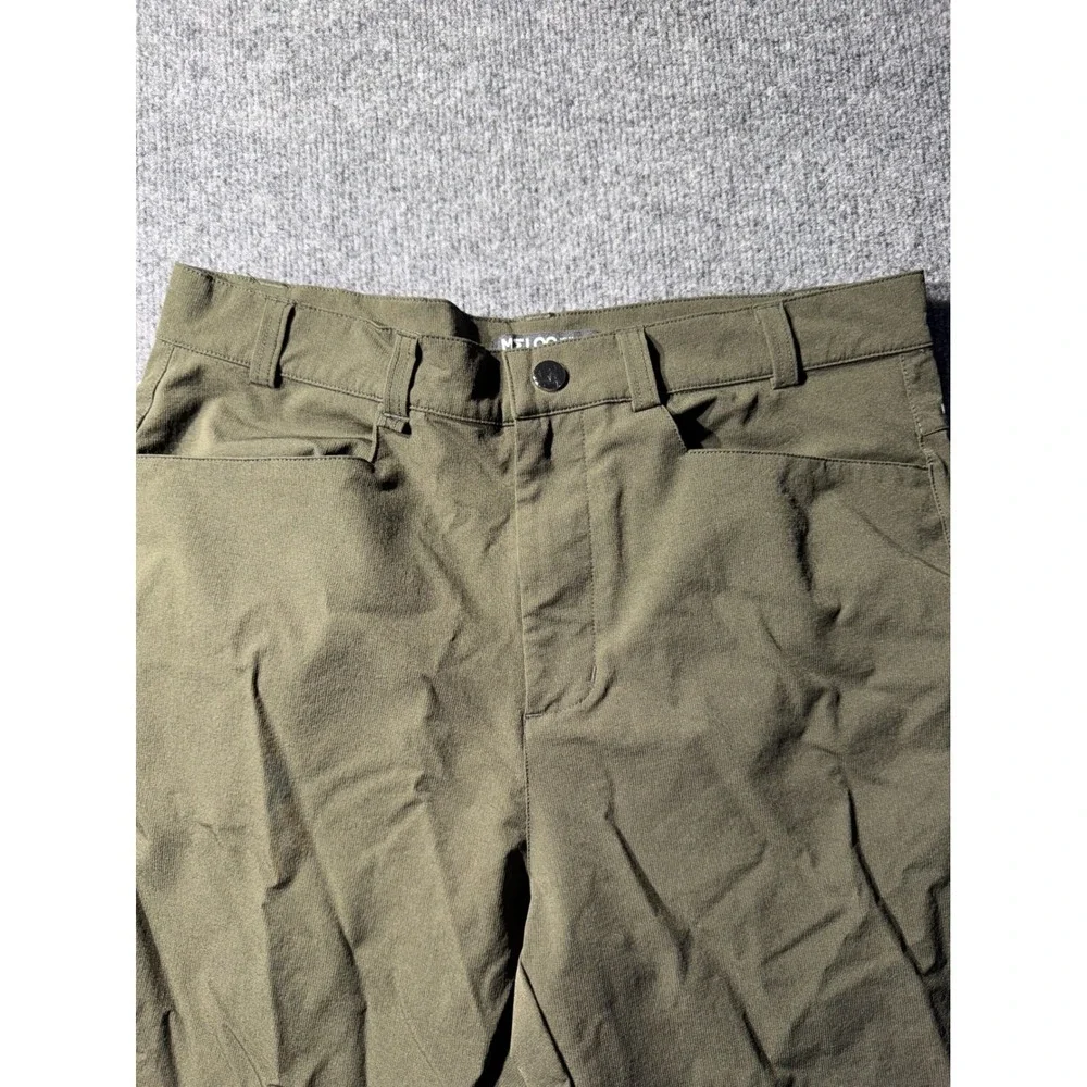Meloo Sport Mens Hiking Pants Olive Green Size M Technical Travel Trousers